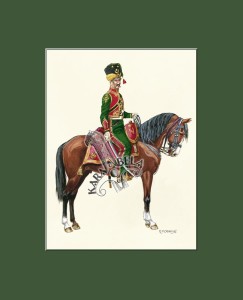 Art print 35 x 28 cm (14 x 11 in): 20. Officer, squadron of Lithuanian Tatars of the Imperial Guard