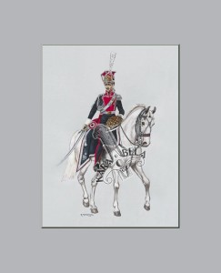 Art print 35 x 28 cm (14 x 11 in): 35. Jan Kozietulski, 1st Chevau-léger Regiment of the Imperial Guard
